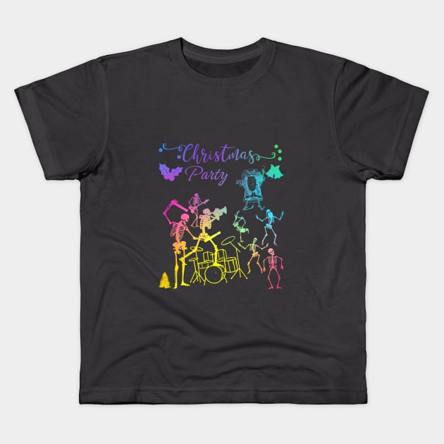 Christmas Party Kids T-Shirt by Jimmynice
